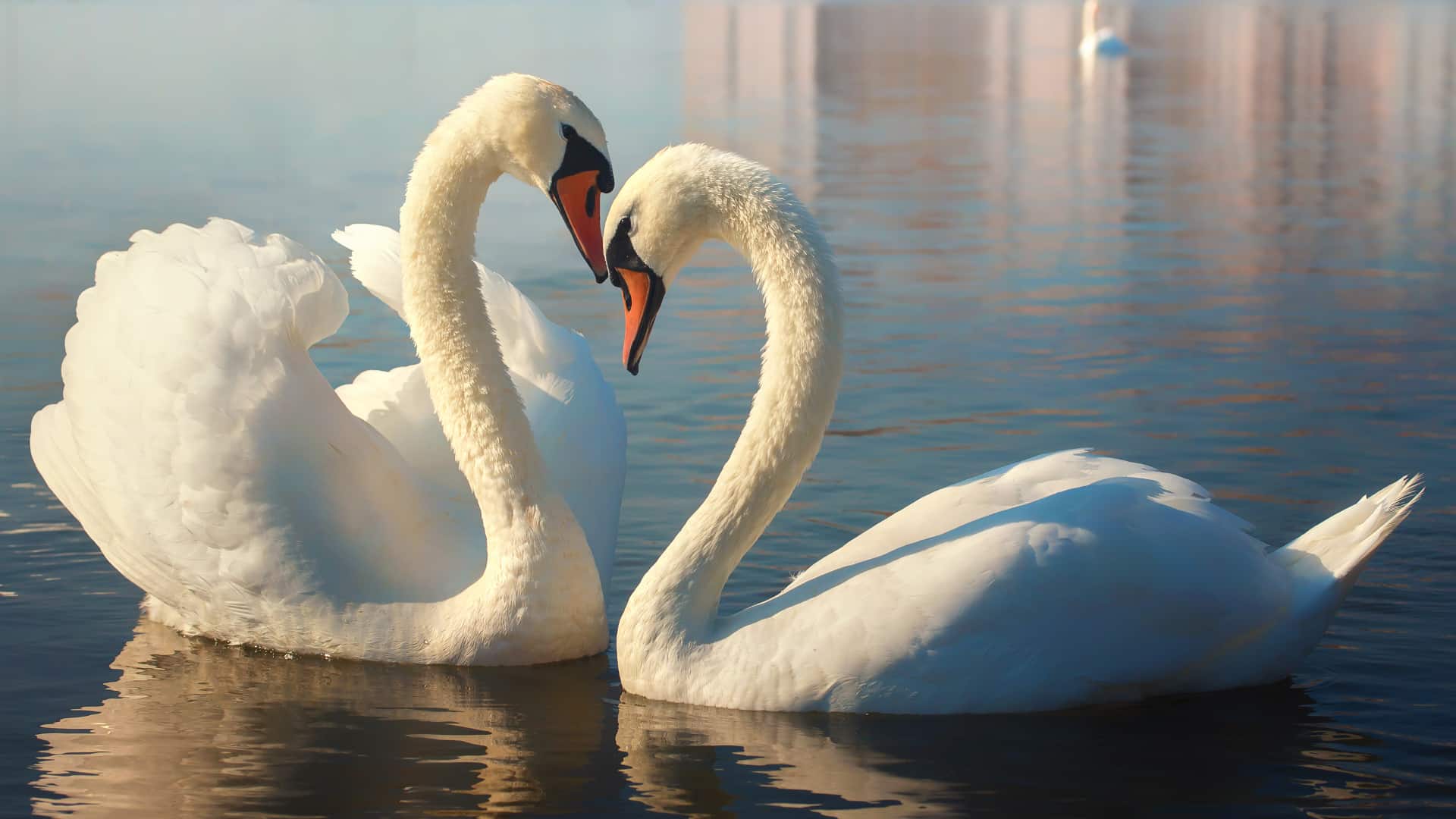 Deux-swans-dans-l'eau
