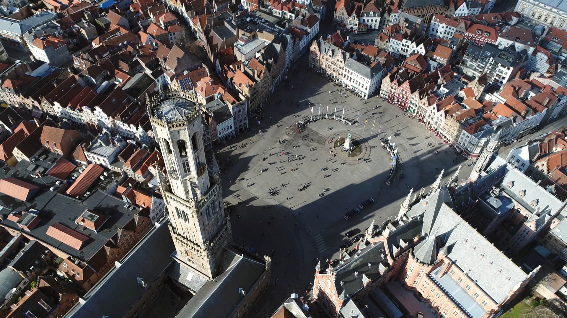 Luchtfoto Brugge Belfort